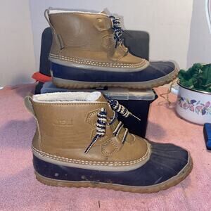 JBU By Jambu Nala Waterproof Duck Boots Navy & Tan Women Size US 7